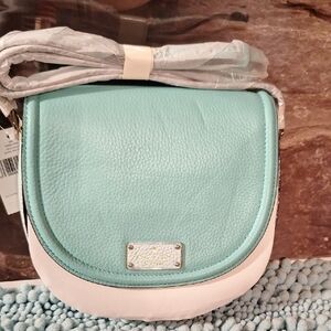 NWT Aqua/ Light Aqua Leather Kate Spade Crossbody Bag. WKRU 3782 Oliver Street